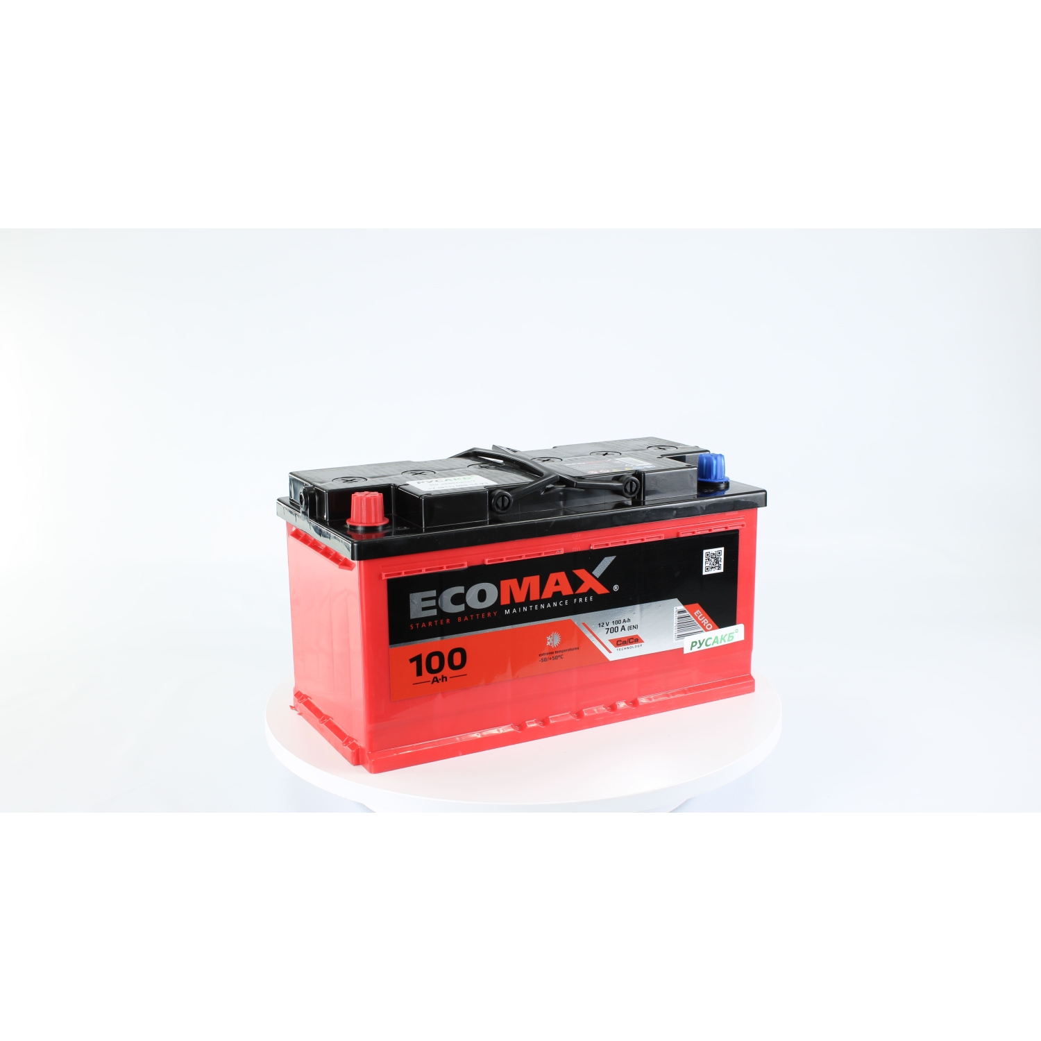 EcoMax 100.1, 100 Ач, прямая полярность, 353x175x190 мм, 700 Ампер — купить в Санкт-Петербурге