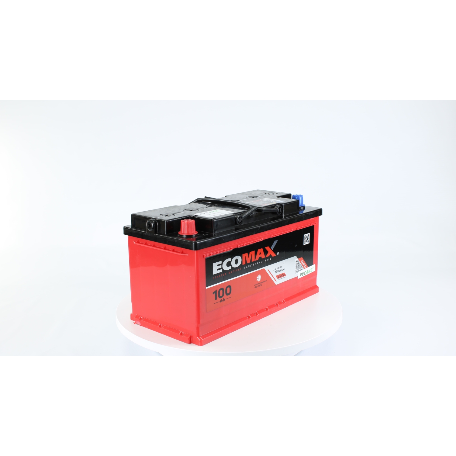 EcoMax 100.1, 100 Ач, прямая полярность, 353x175x190 мм, 700 Ампер — купить в Санкт-Петербурге