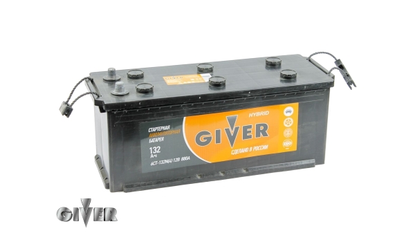 Аккумулятор GIVER HYBRID 132 евро.конус
