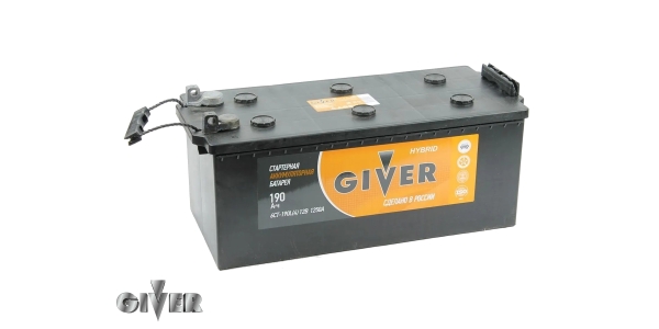Аккумулятор GIVER HYBRID 6СТ - 190 рос.болт