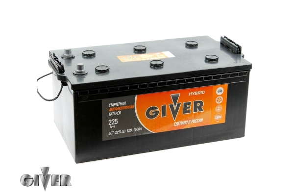 Аккумулятор GIVER HYBRID 6СТ - 225 евро.конус