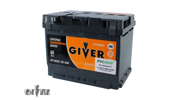 Аккумулятор GIVER HYBRID 60.0