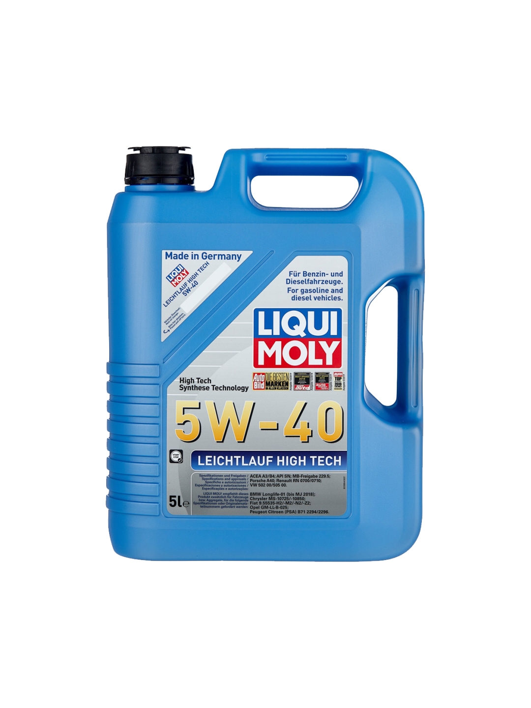 Масло LIQUI MOLY Leicht-lauf High Tech 5W40 SN/CF A3/B4 5л