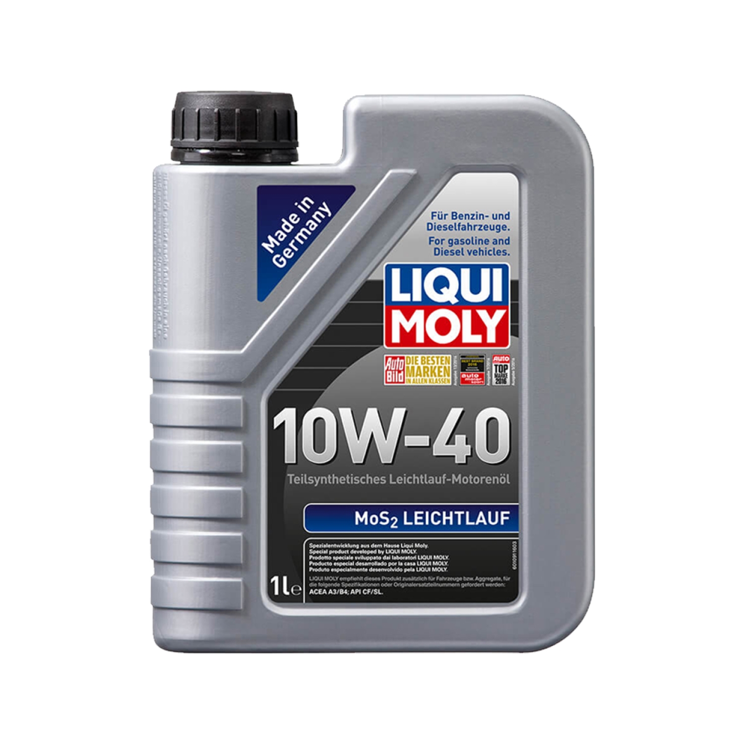 Масло LIQUI MOLY MoS2 Leicht-lauf 10W40 SL/CF A3/B3 1л