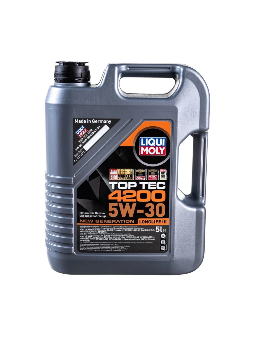Масло LIQUI MOLY Top Tec 4200 5W30 New Generation A3/B4/C3 5л