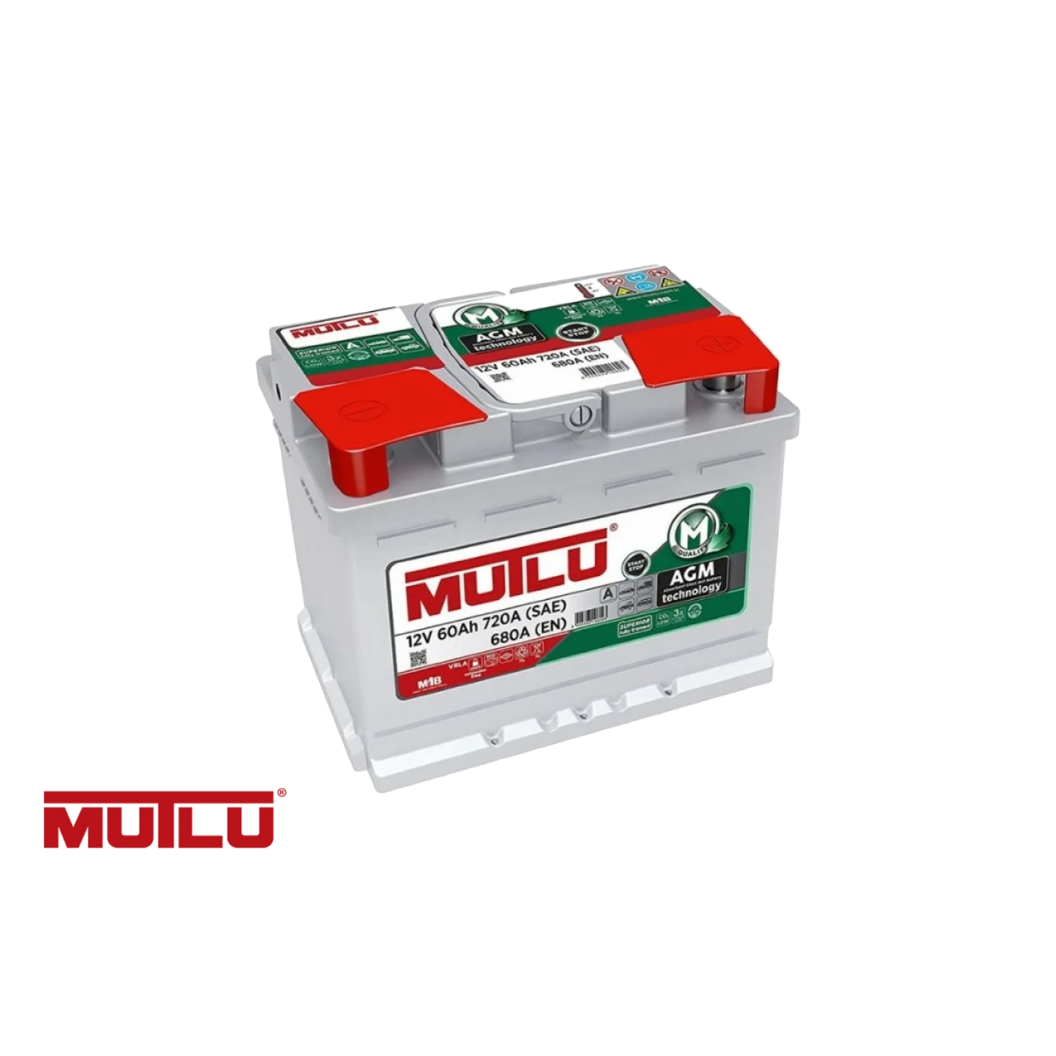 Mutlu 60e AGM L2.60.068.A 60 Ач 680, 60 Ач, обратная полярность, 242x175x190 мм, 680 Ампер — купить в Санкт-Петербурге