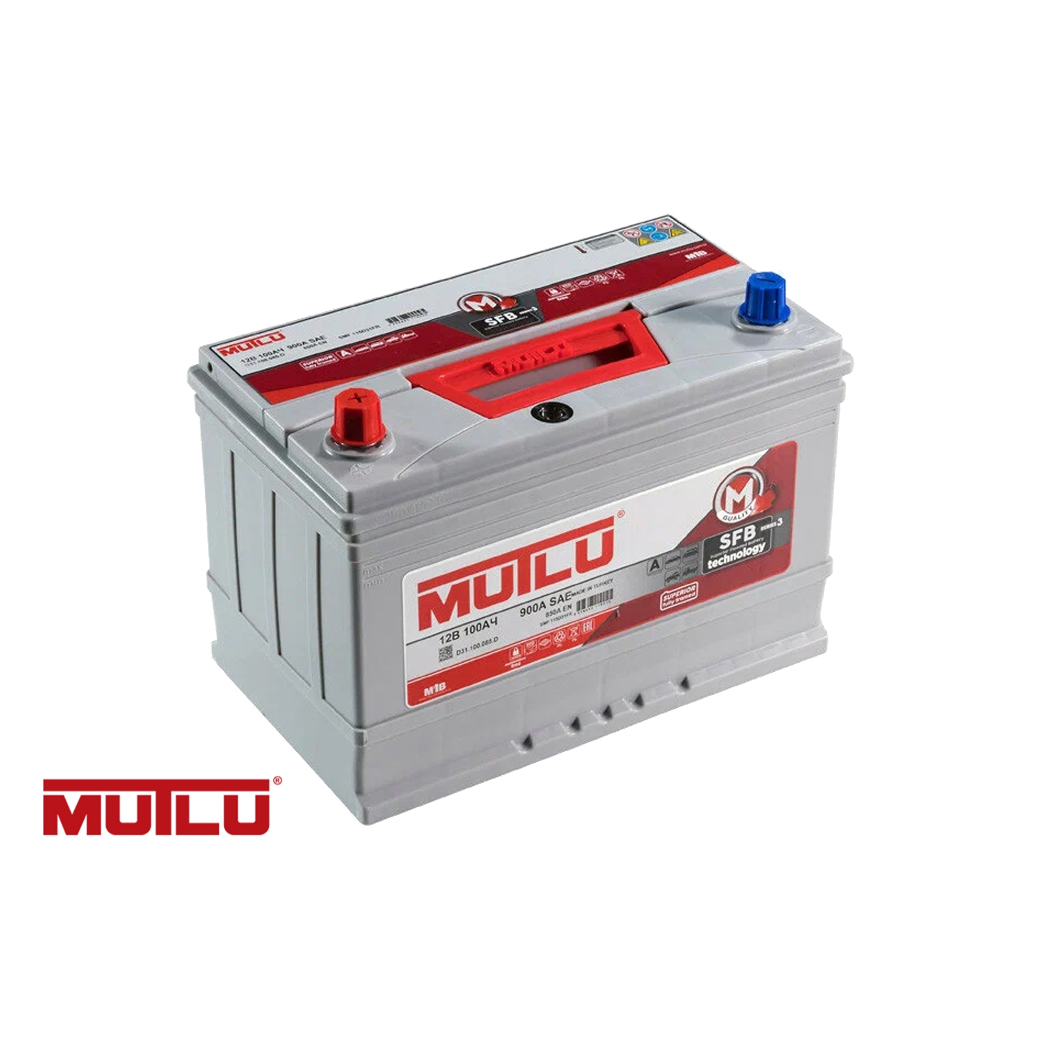 Mutlu 100 D31.100.085.D 100 Ач 850 н.кр., 100 Ач, прямая полярность, 303x173x220 мм, 850 Ампер — купить в Санкт-Петербурге