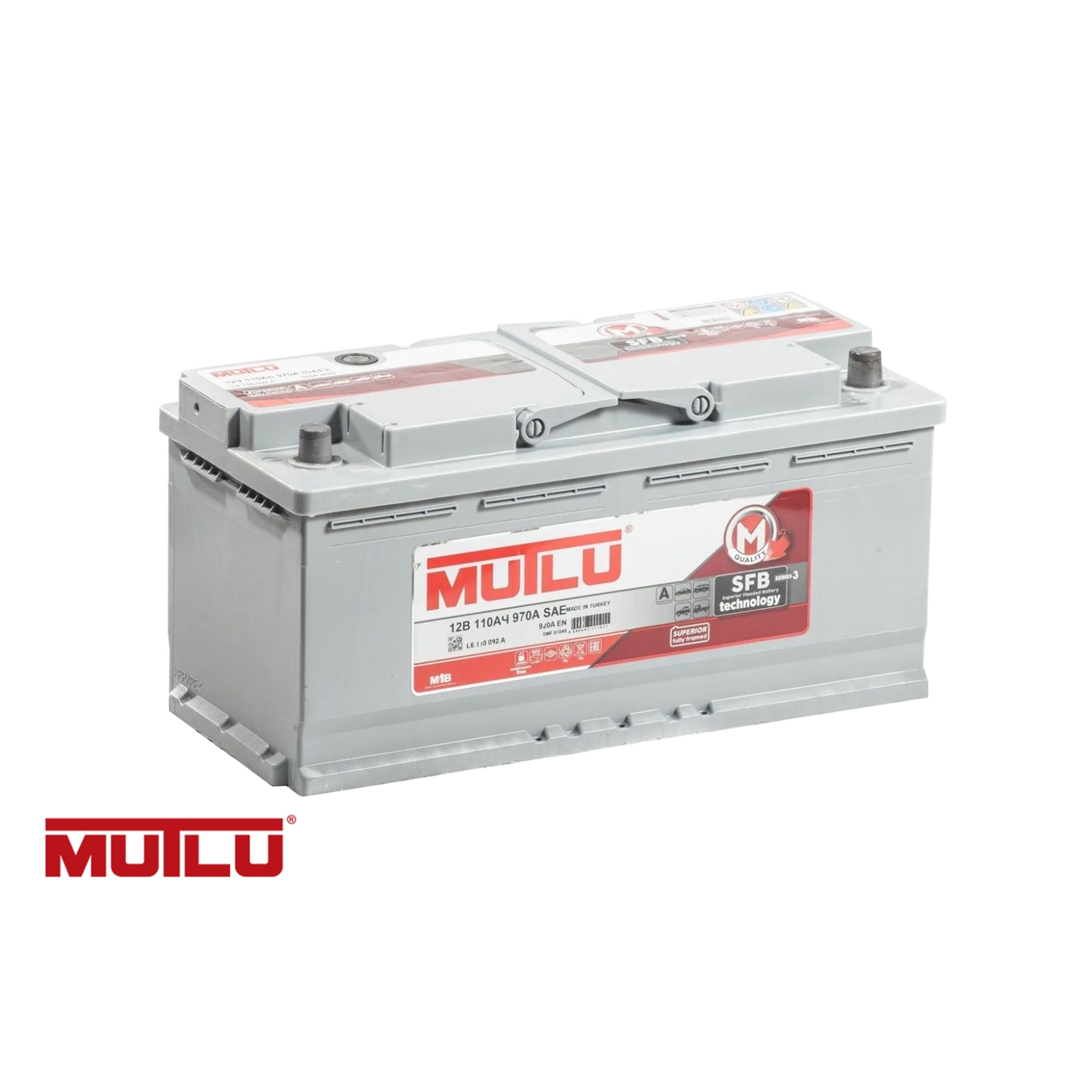 Mutlu 110e L6.110.092.A 110 Ач 920, 110 Ач, обратная полярность, 393x175x190 мм, 920 Ампер — купить в Санкт-Петербурге