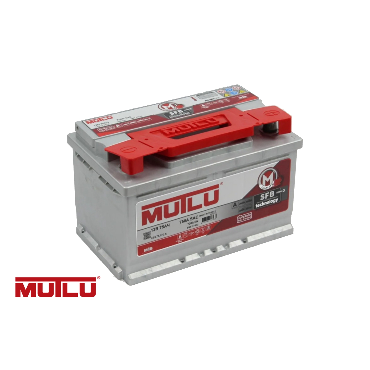 Mutlu 75e LB3.75.072.A 75 Ач 720, 75 Ач, обратная полярность, 275x175x175 мм, 720 Ампер — купить в Санкт-Петербурге