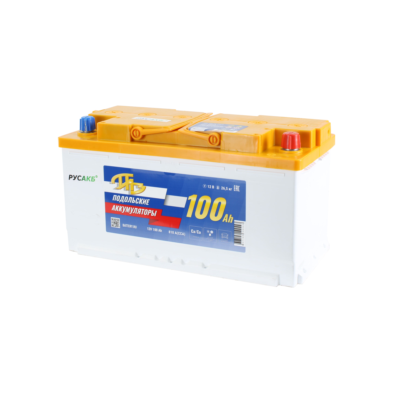 ПАЗ 100.0, 100 Ач, обратная полярность, 353x175x190 мм, 820 Ампер — купить в Санкт-Петербурге