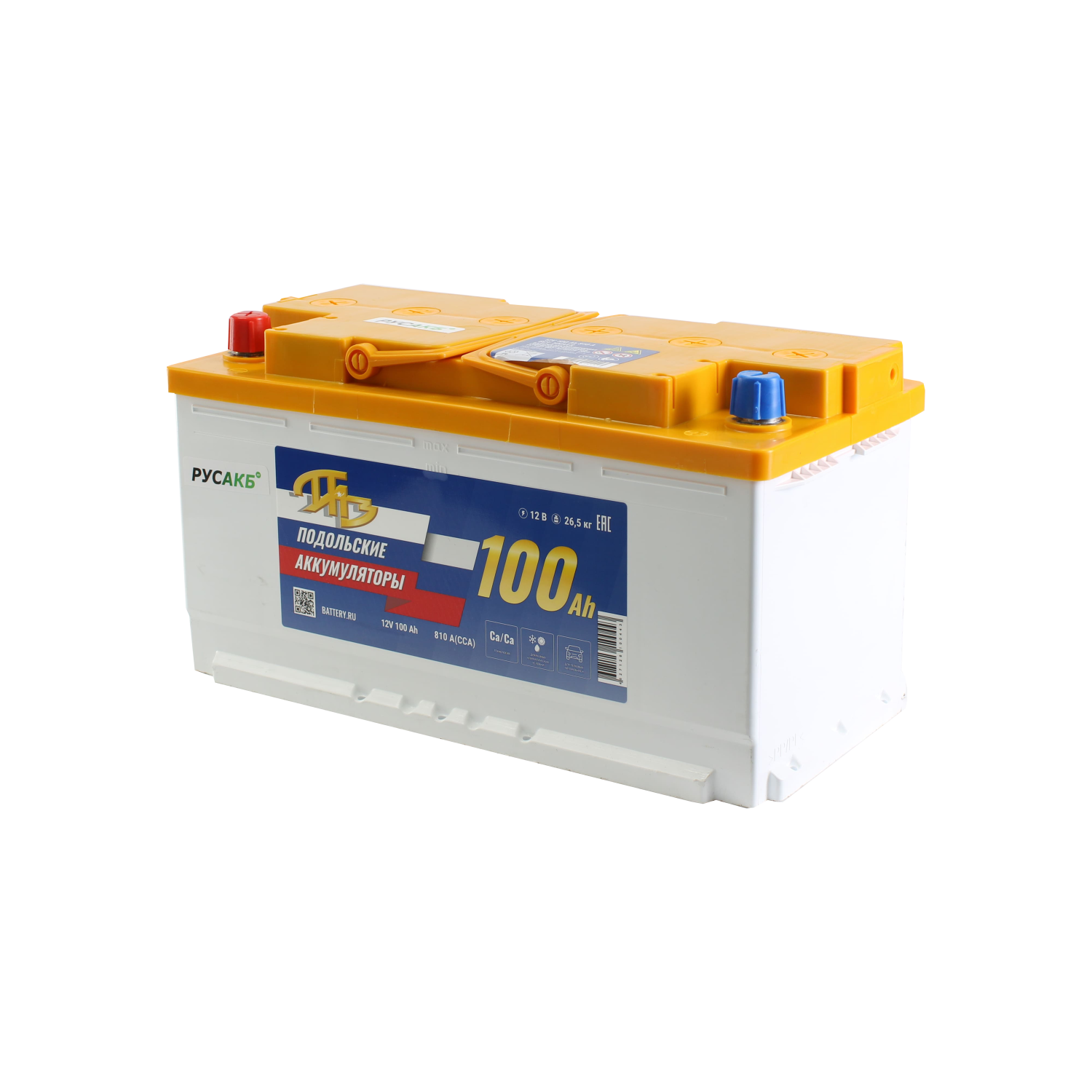 ПАЗ 100.1, 100 Ач, прямая полярность, 353x175x190 мм, 820 Ампер — купить в Санкт-Петербурге