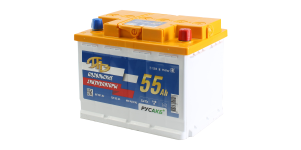 Аккумулятор ПАЗ 55Ач L - евро пол