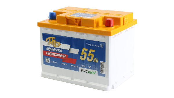 Аккумулятор ПАЗ 55Ач L - евро пол