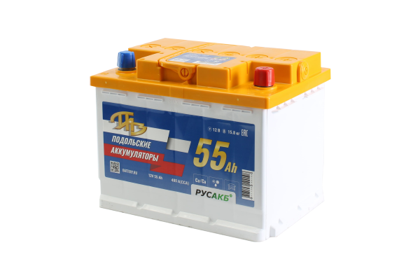 Аккумулятор ПАЗ 55Ач L - евро пол