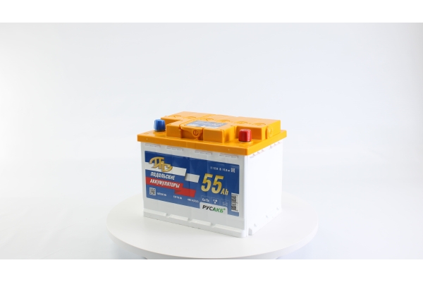 Аккумулятор ПАЗ 55Ач L - евро пол