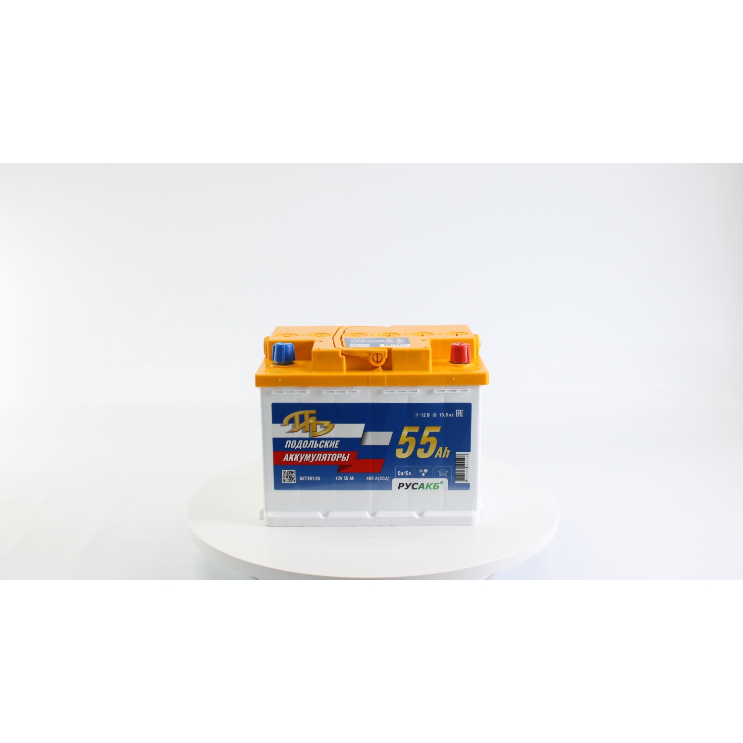 ПАЗ 55Ач L - евро пол, 55 Ач, обратная полярность, 242x175x190 мм, 480 Ампер — купить в Санкт-Петербурге