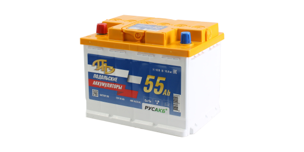 Аккумулятор ПАЗ 55Ач R - прям пол