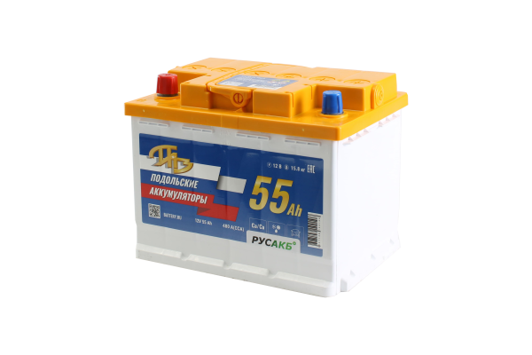 Аккумулятор ПАЗ 55Ач R - прям пол