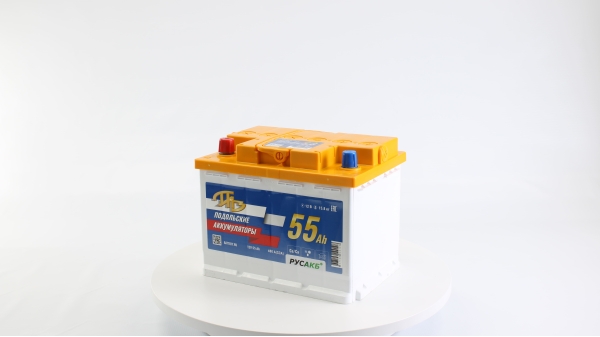 Аккумулятор ПАЗ 55Ач R - прям пол