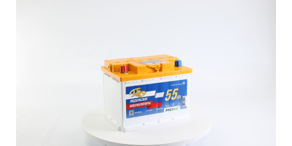 Аккумулятор ПАЗ 55Ач R - прям пол