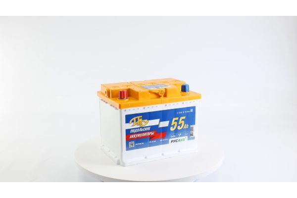 Аккумулятор ПАЗ 55Ач R - прям пол