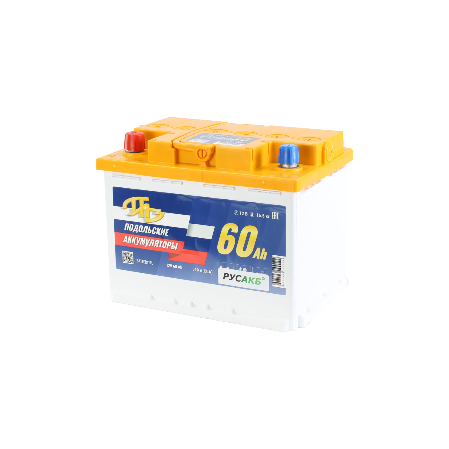 ПАЗ 60.1 L2, 60 Ач, прямая полярность, 242x175x190 мм, 510 Ампер — купить в Санкт-Петербурге