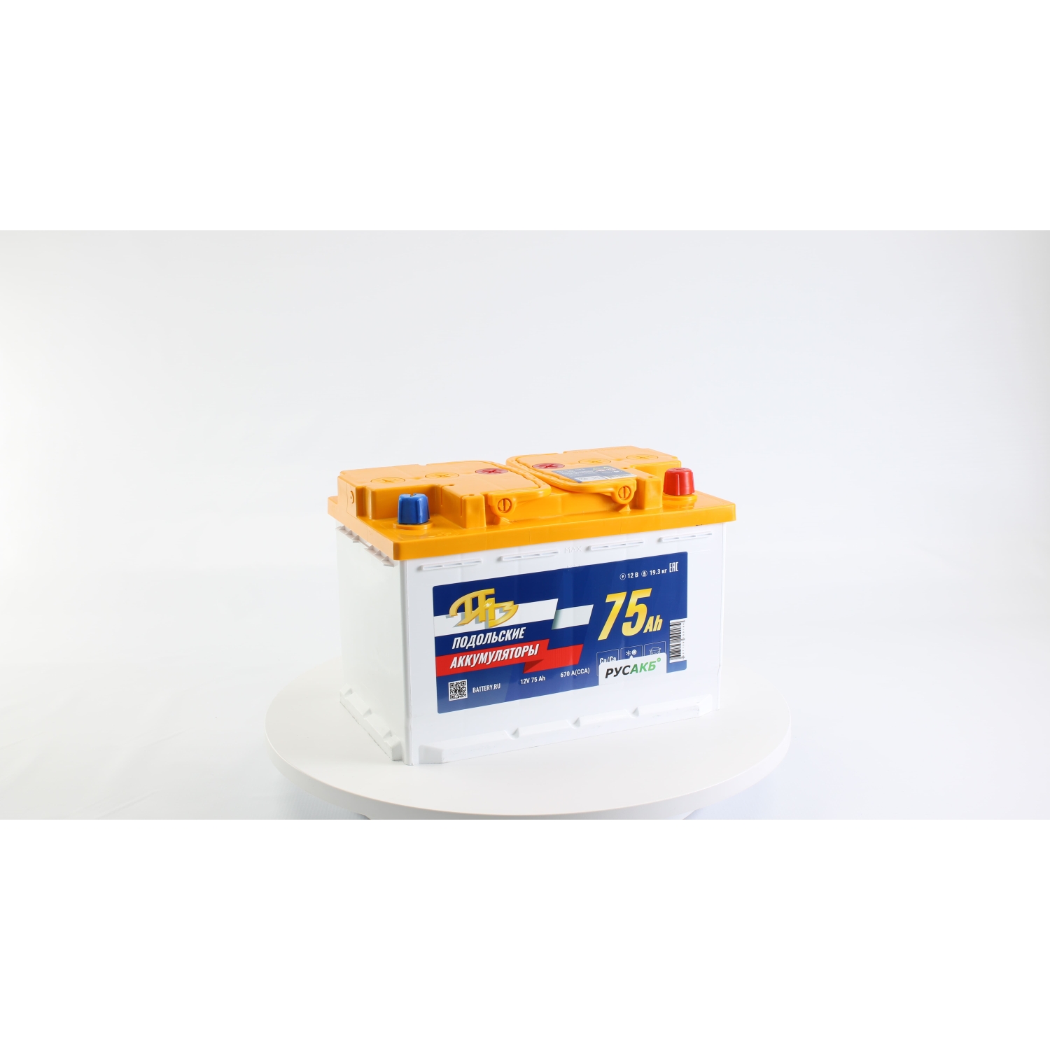 ПАЗ 75.0, 75 Ач, обратная полярность, 278x175x190 мм, 660 Ампер — купить в Санкт-Петербурге