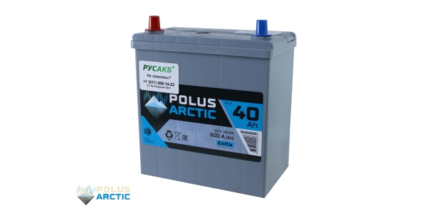 Аккумулятор POLUS ARCTIC 40.1 (40B19R) тонк.кл.