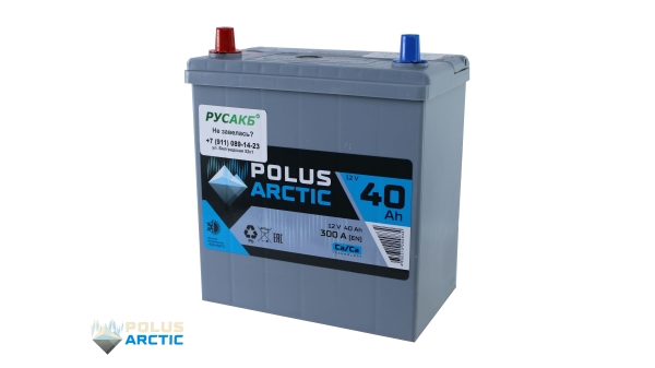 Аккумулятор POLUS ARCTIC 40.1 (40B19R) тонк.кл.