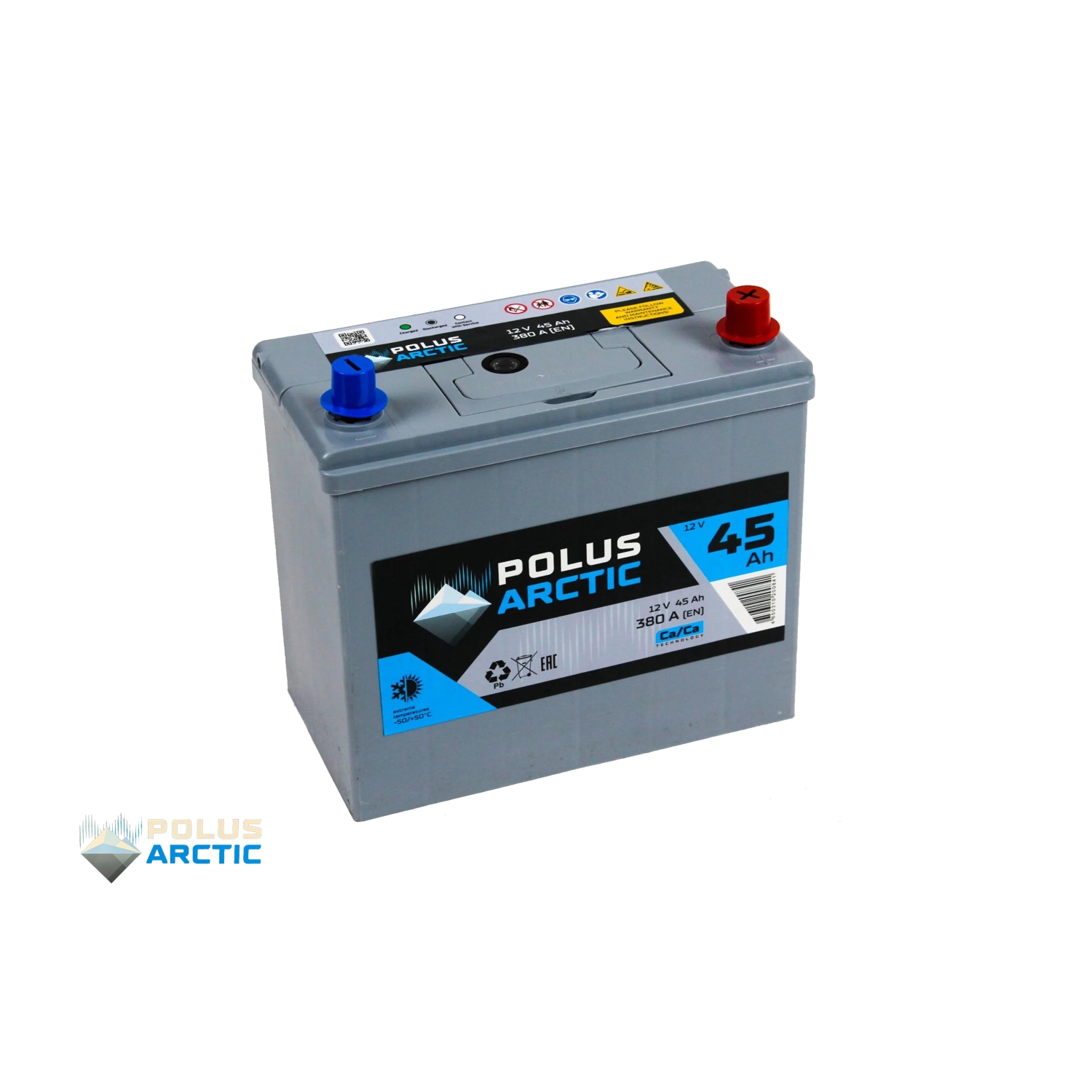 POLUS ARCTIC 45.0 (45B24L), 45 Ач, обратная полярность, 238x129x220 мм, 380 Ампер — купить в Санкт-Петербурге