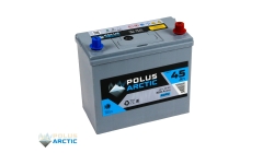 POLUS ARCTIC 45.0 (45B24L), 45 Ач, обратная полярность, 238x129x220 мм, 380 Ампер — купить в Санкт-Петербурге