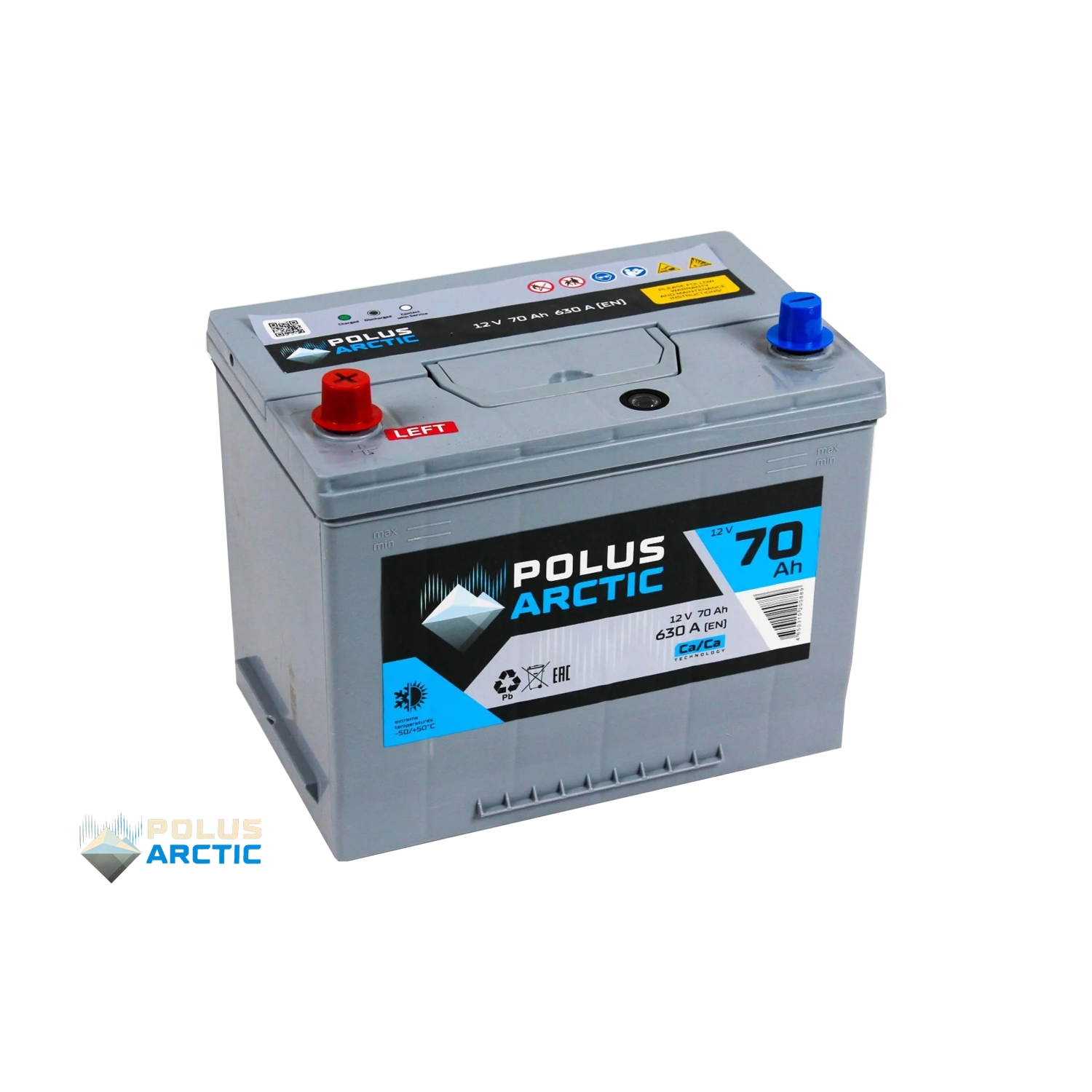 POLUS ARCTIC 70.1 (70D26R), 70 Ач, прямая полярность, 260x173x220 мм, 630 Ампер — купить в Санкт-Петербурге