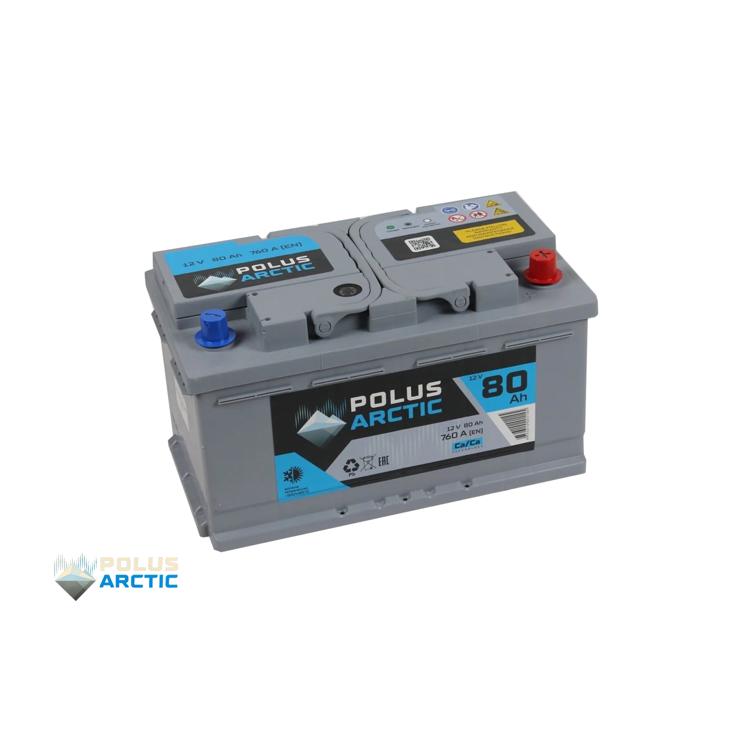 POLUS ARCTIC LB 80.0, 80 Ач, обратная полярность, 315x175x175 мм, 760 Ампер — купить в Санкт-Петербурге