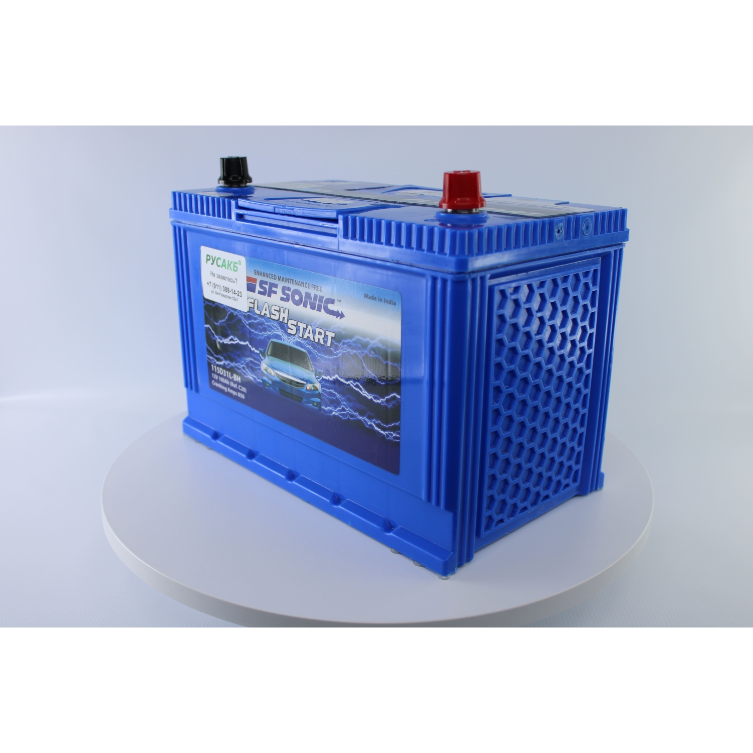 SF SONIC 100.0 (115D31L), 100 Ач, обратная полярность, 305x172x225 мм, 850 Ампер — купить в Санкт-Петербурге