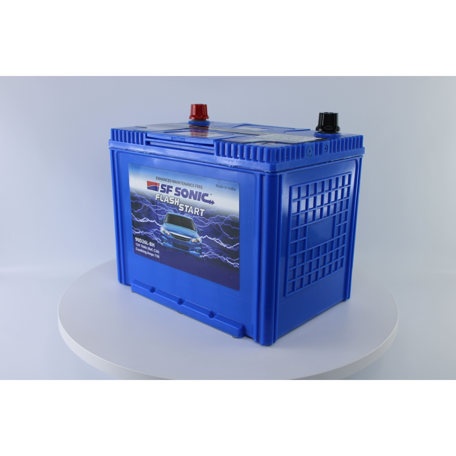 SF SONIC 70.0 (90D26L), 70 Ач, обратная полярность, 260x173x225 мм, 730 Ампер — купить в Санкт-Петербурге