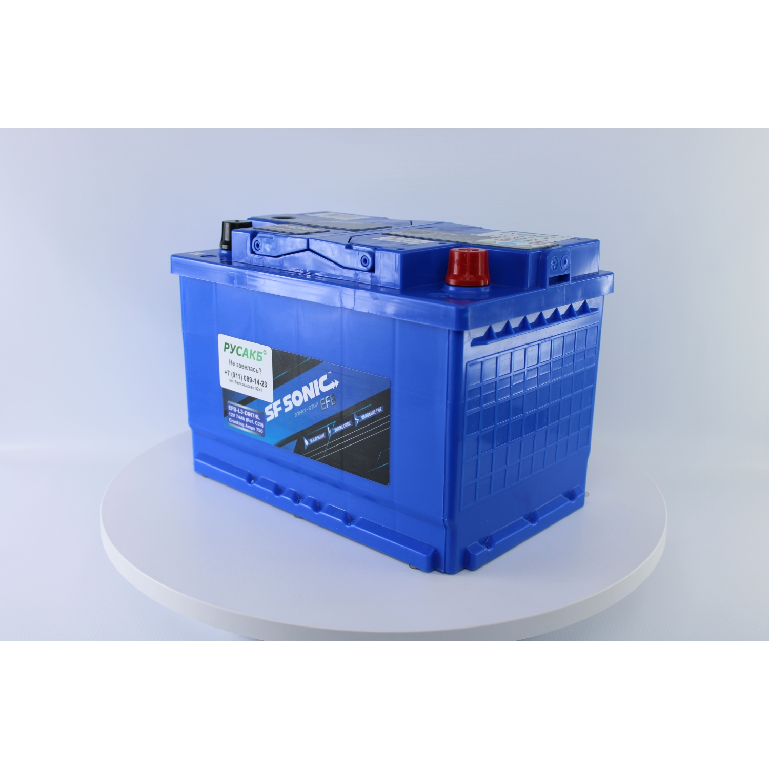 SF SONIC EFB 74.0 , 74 Ач, обратная полярность, 275x175x190 мм, 750 Ампер — купить в Санкт-Петербурге