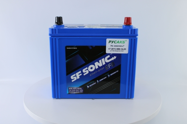 Аккумулятор SF SONIC EFB 50.0 (55B24L) тонк.кл