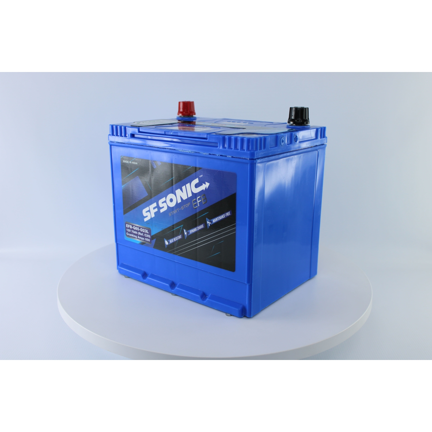 SF SONIC EFB 70.0 (85D23L), 70 Ач, обратная полярность, 232x173x225 мм, 650 Ампер — купить в Санкт-Петербурге