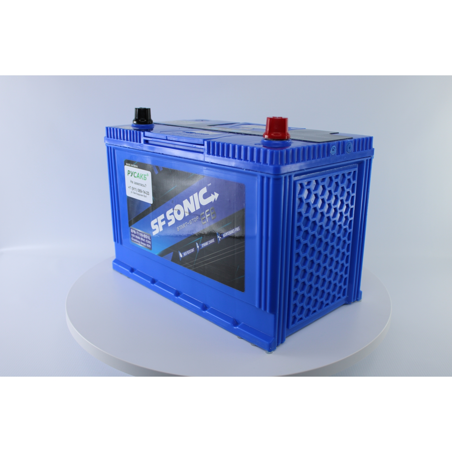 SF SONIC EFB 95.0 (110D31L), 95 Ач, обратная полярность, 305x172x225 мм, 820 Ампер — купить в Санкт-Петербурге