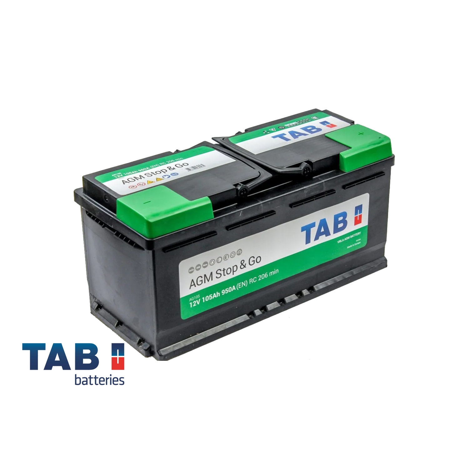 TAB AGM 105R 105 Ач (213105|L6 AGM ED|AG105), 105 Ач, обратная полярность, 393x175x190 мм, 950 Ампер — купить в Санкт-Петербурге