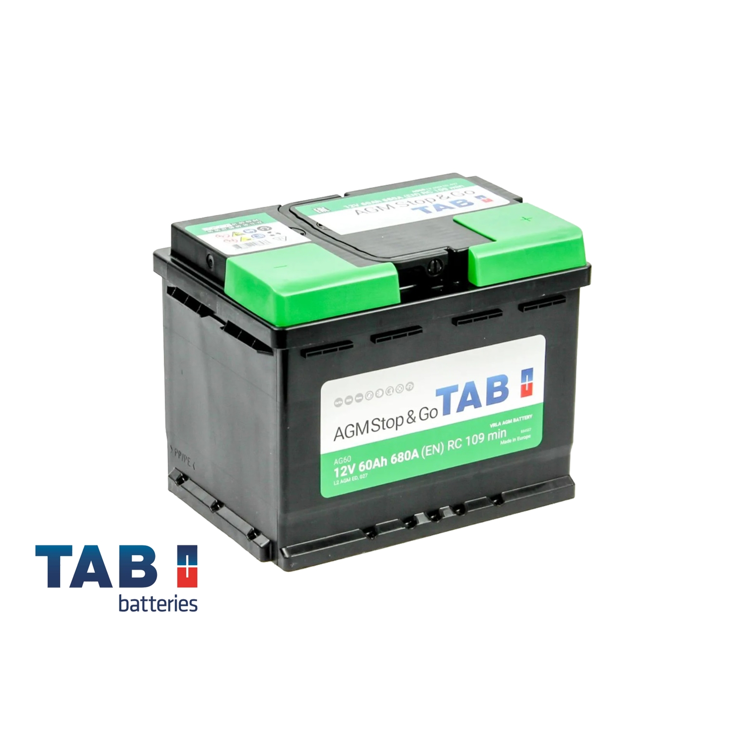TAB AGM 60R 60 Ач (213060|L2 AGM ED|AG60), 60 Ач, обратная полярность, 242x175x190 мм, 680 Ампер — купить в Санкт-Петербурге