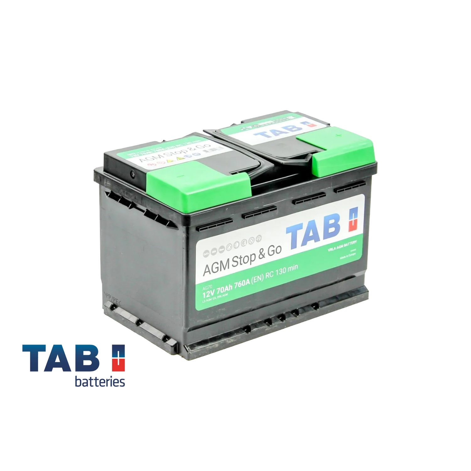 TAB AGM 70R 70 Ач (213070|L3 AGM ED|AG70), 70 Ач, обратная полярность, 275x175x190 мм, 760 Ампер — купить в Санкт-Петербурге