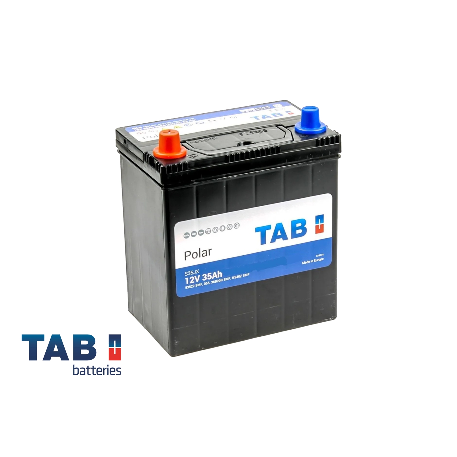 TAB Polar 35.1 (53522) яп. ст/тонк.кл., 35 Ач, прямая полярность, 196x127x226 мм, 270 Ампер — купить в Санкт-Петербурге