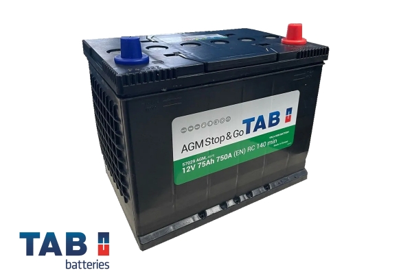 Аккумулятор TAB AGM Stop&Go 75.0 (57029) яп.ст/бортик