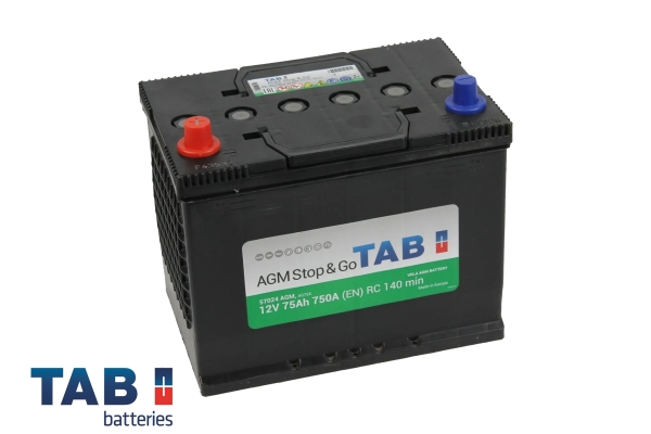 Аккумулятор TAB AGM Stop&Go 75.1 (57024) яп.ст/бортик