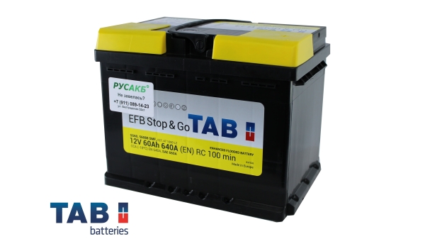 Аккумулятор TAB EFB Stop&Go 60.0