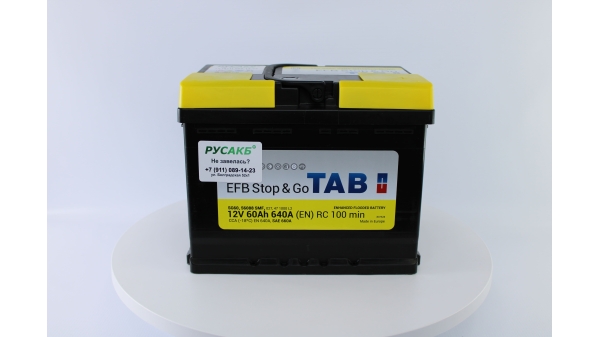 Аккумулятор TAB EFB Stop&Go 60.0