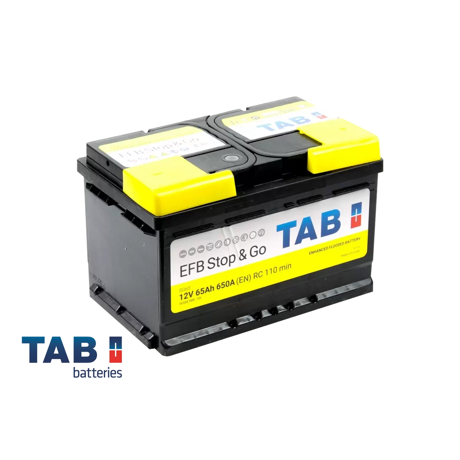 TAB EFB Stop&Go 65.0 (212065) низкий, 65 Ач, обратная полярность, 275x175x175 мм, 650 Ампер — купить в Санкт-Петербурге