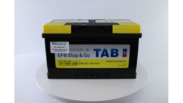 Аккумулятор TAB EFB Stop&Go 75.0 низкий