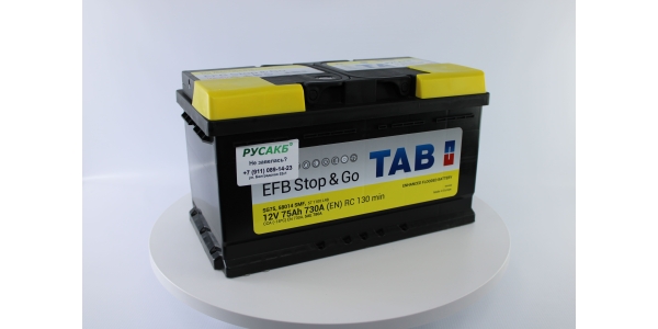 Аккумулятор TAB EFB Stop&Go 75.0 низкий